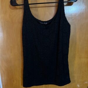 White House Black Market Fitted Black Sleeveless Tank Top